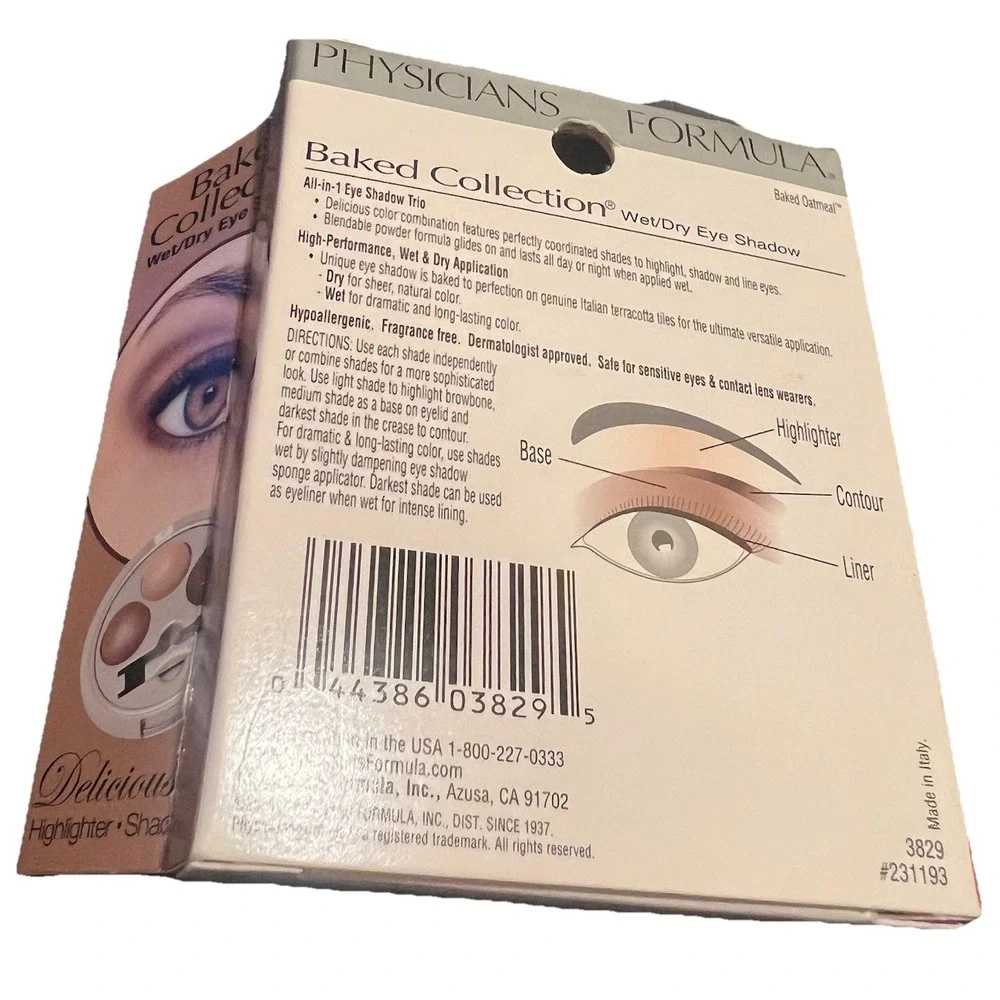 Physicians Formula Baked Collection Wet Dry Eye Shadow 3829 Baked Oatmeal .07 oz